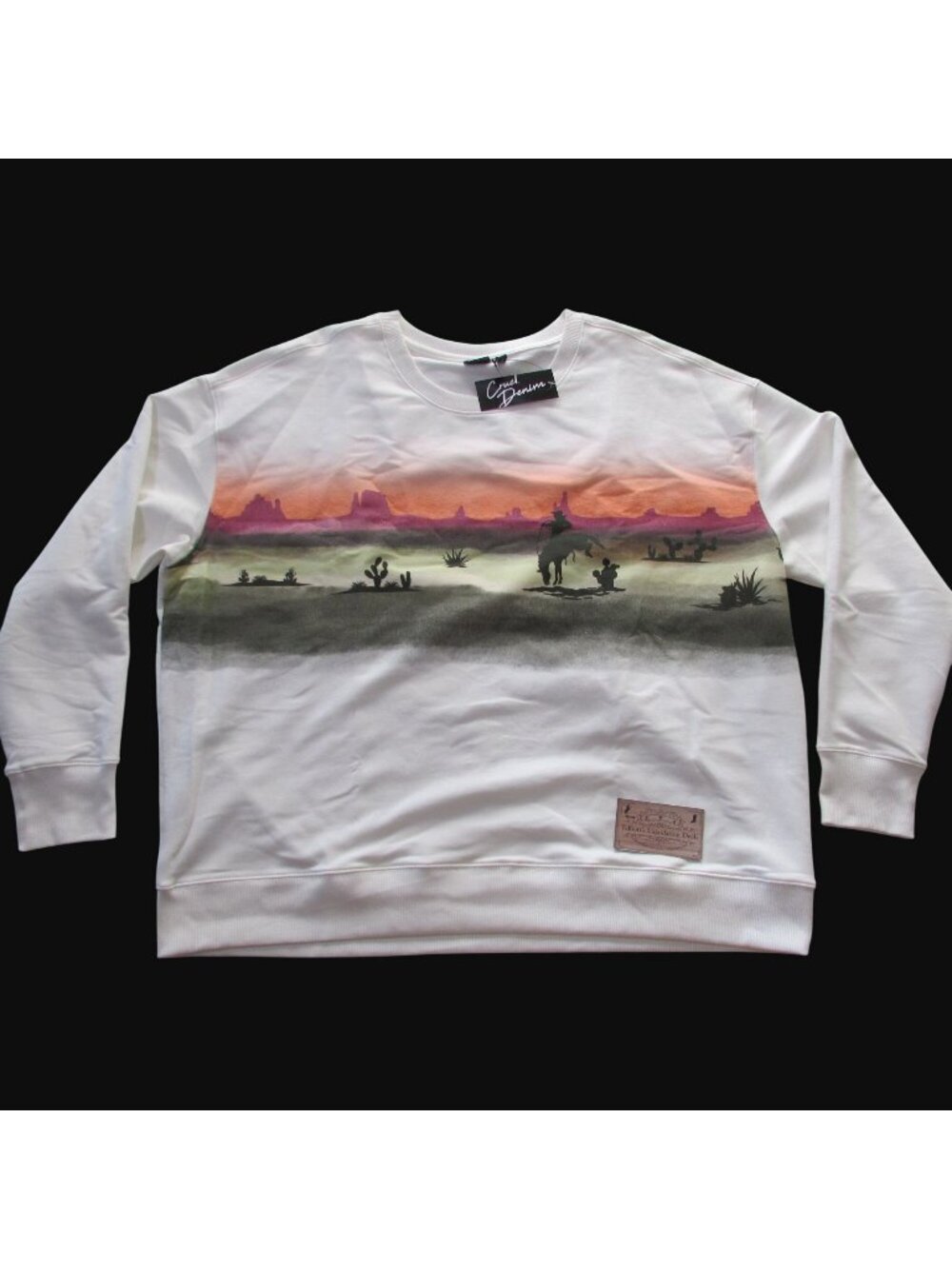 Cruel Denim Women's 2XL Long Sleeve French Terry Desert Graphic Sweatshirt
